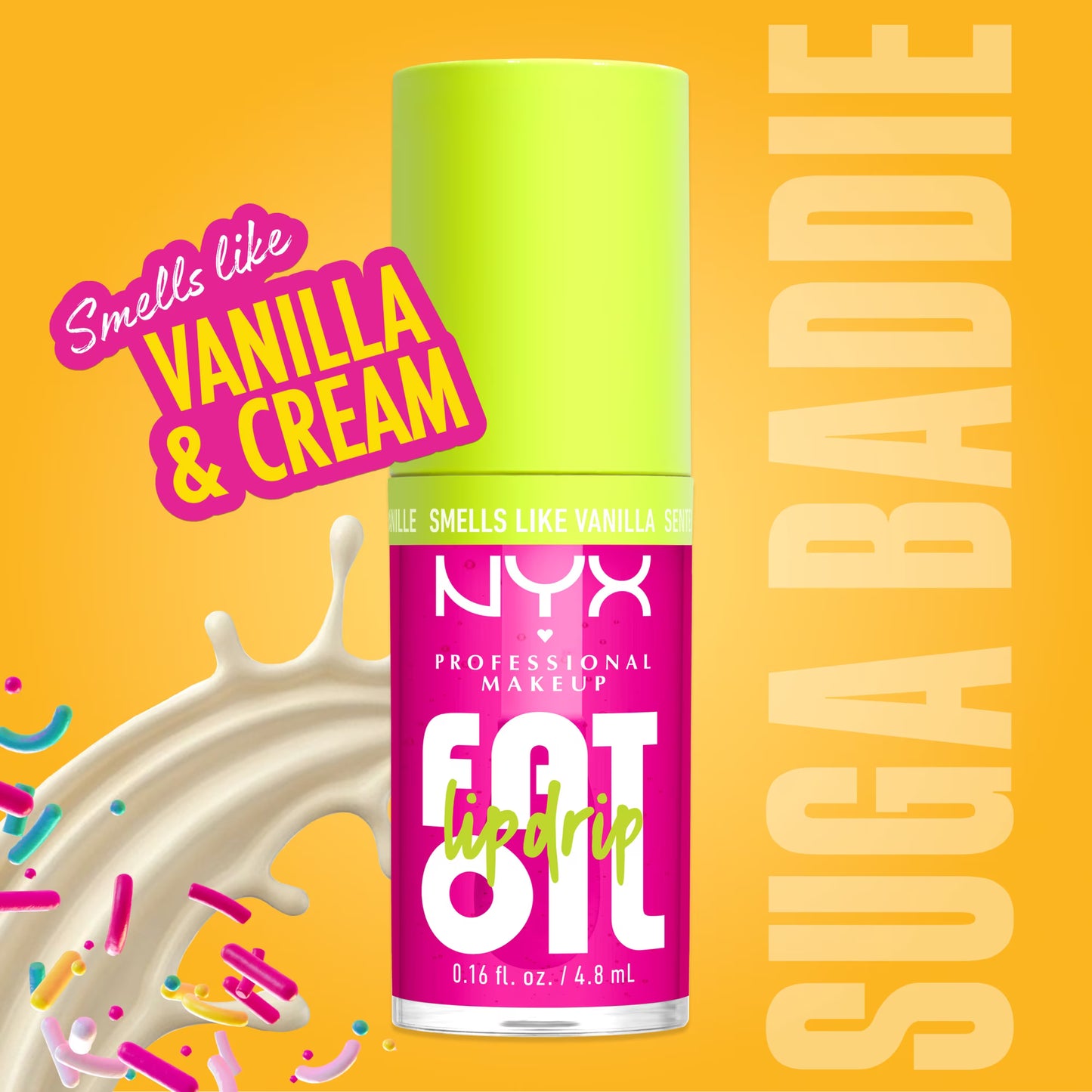 NYX Professional Makeup Fat Oil Lip Drip Hydrating Lip Gloss And Lip Oil, Suga Baddie, 0.16 Fl Oz