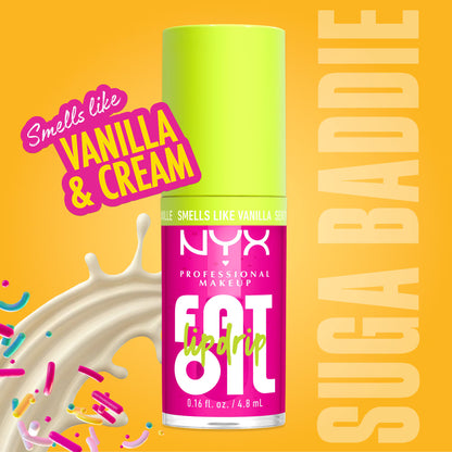 NYX Professional Makeup Fat Oil Lip Drip Hydrating Lip Gloss And Lip Oil, Suga Baddie, 0.16 Fl Oz
