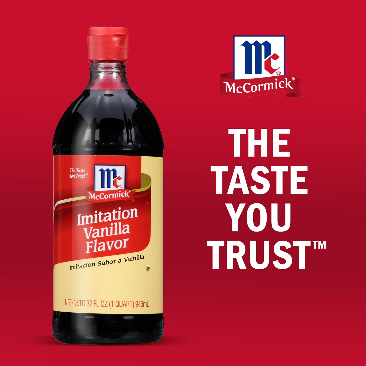 McCormick Kosher Imitation Vanilla Flavor, 1.0 qt Bottle