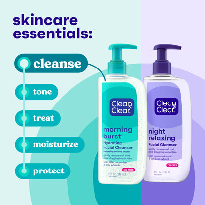 Clean & Clear Day & Night Face Cleansers, 2 Pack, 2 x 8 fl. oz