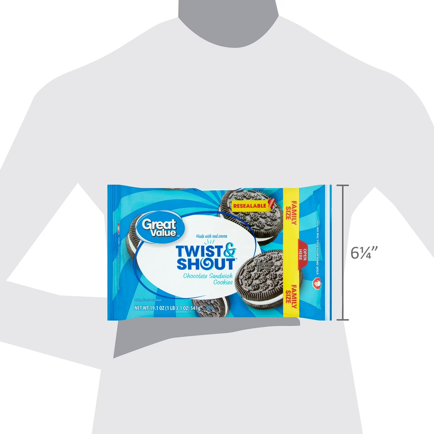 Great Value Twist & Shout Chocolate Sandwich Cookies, 19.1 oz