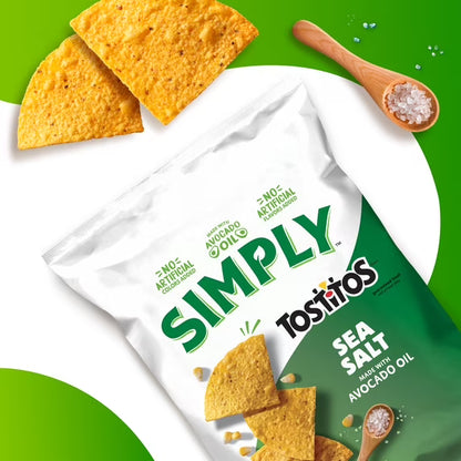 Simply Tostitos Sea Salt And Avocado Oil Tortilla Chips, 5.5 oz