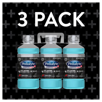 Pedialyte AdvancedCare Plus Electrolyte Solution Berry Frost, 33.8 fl. oz., 3 pk.