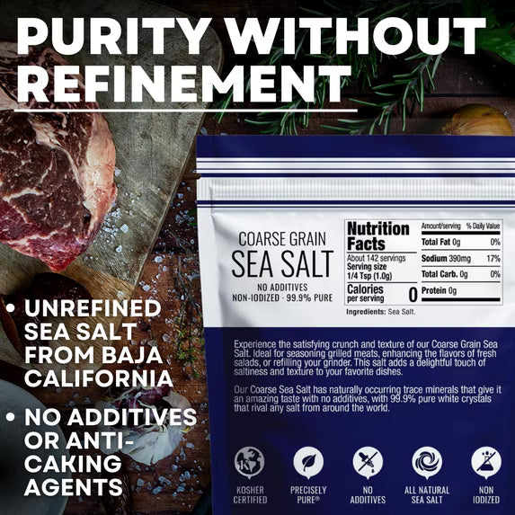 Sea Salt Superstore Coarse Grain Kosher Sea Salt Gluten-Free 5oz
