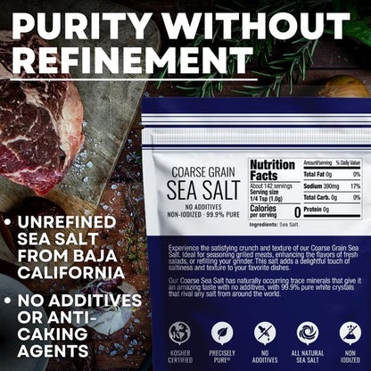 Sea Salt Superstore Coarse Grain Kosher Sea Salt Gluten-Free 5oz