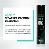 L'Oreal Paris LOCK IT Weather Frizz Control Hairspray, for Normal Hair, 8.25 oz