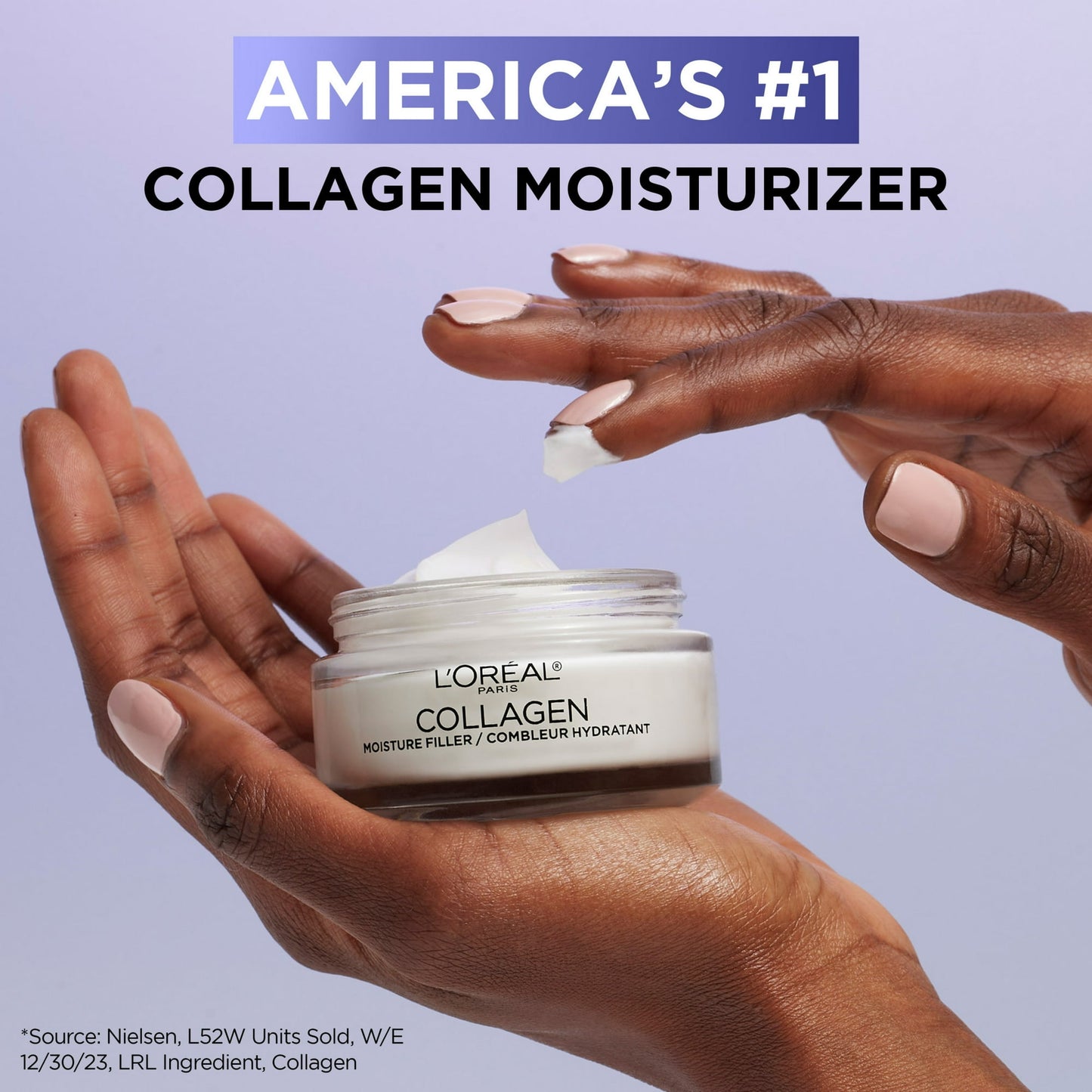 L'Oreal Paris Collagen Moisture Filler Face Cream, Anti-Aging Face Moisturizer, Non-Greasy Skin Care Formula Fragrance Free, 1.7oz