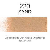 L'Oreal Paris Infallible Fresh Wear 24 Hr Powder Foundation Makeup, 220 Sand, 0.31 oz