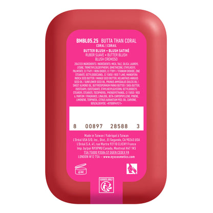 NYX Professional Makeup Buttermelt Blush Face Makeup Powder Blush, Butta Than Coral, 0.17 oz