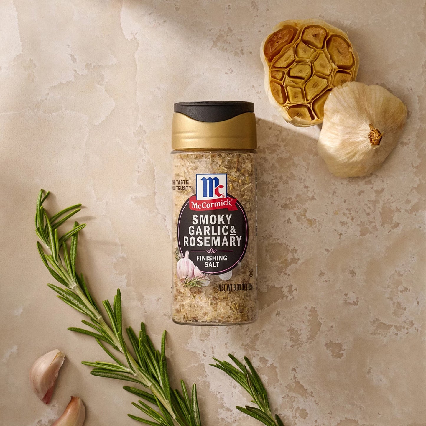 McCormick Smoky Garlic and Rosemary Finishing Salt, 3.88 oz Bottle