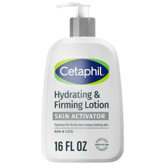 CETAPHIL Skin Activator Hydrating & Firming Body Lotion, Mandelic Acid (AHA) and Centella Asiatica (CICA) Body Moisturizer, Hydrates and Firms Aging Skin, Anti-Aging Body Skin Care, 16 oz