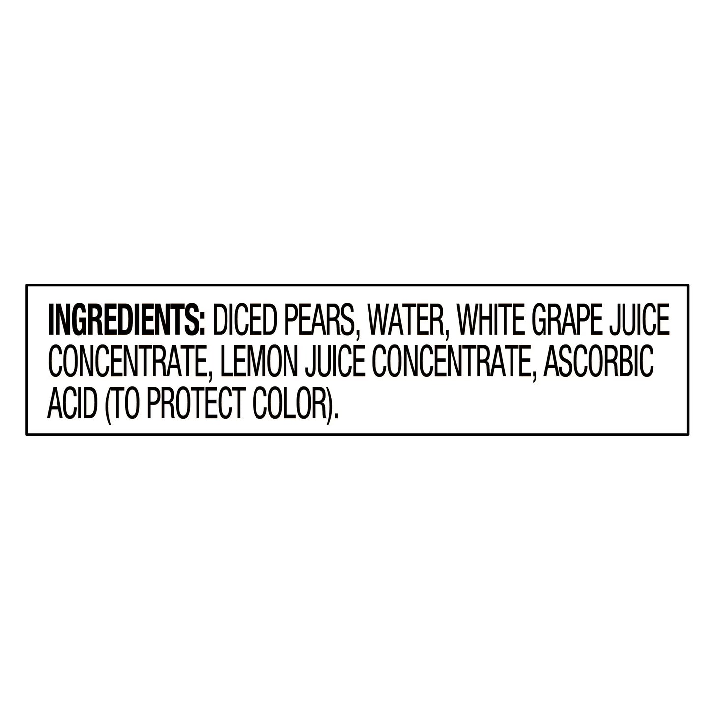 (6 pack) Great Value Diced Pears Fruit Cups in Juice, 4 oz, 4 Count