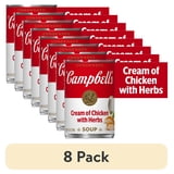 (8 pack) Campbell's Condensed Cream of Chicken Soup with Herbs, 10.5 oz Can