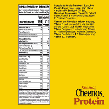 Cheerios Protein Cereal, Cinnamon, 8g Protein, Family Size, 15 oz