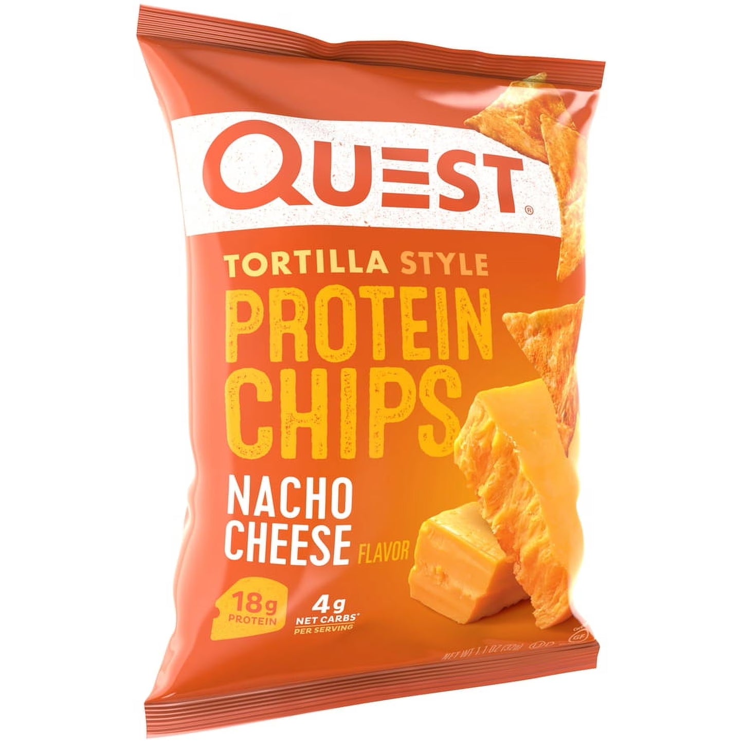 Quest Tortilla Style Protein Chips, Nacho Cheese, 1.1oz, 1 Ct