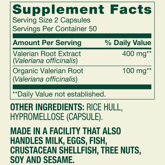 (2 pack) Spring Valley Valerian Root Capsules, 500 mg, 100 Count