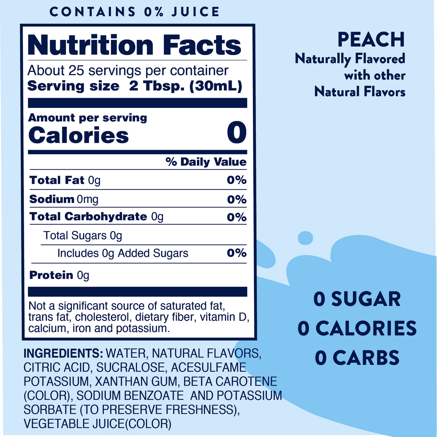 Jordan's Skinny Mixes Sugar Free Peach Syrup, 25.4 Fl Oz