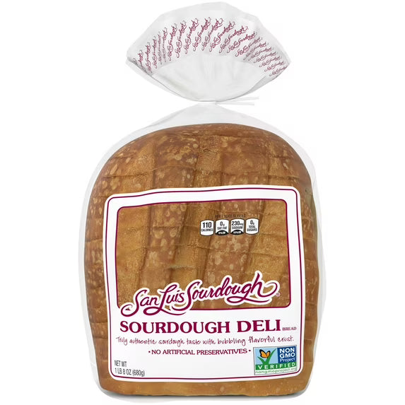 San Luis Sourdough Plain Sourdough Deli Bread, 24 oz, Sourdough Bread, Bag