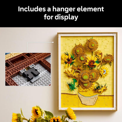 LEGO Art Vincent Van Gogh – Sunflowers Building Set for Adults - Home Decor Idea - Brick Built Painting - Gift for Birthdays - 31215