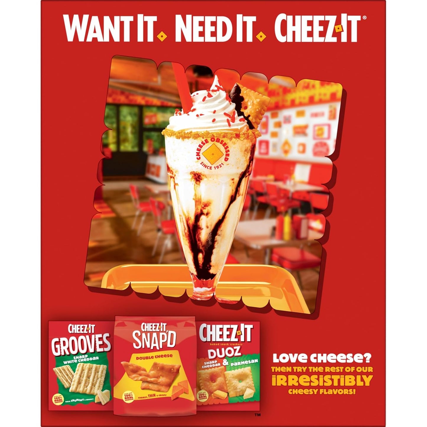 Cheez-It Cheese Crackers, Baked Snack Crackers, Office and Kids Snacks, White Cheddar, 7oz Box (1 Box)