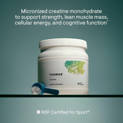 THORNE Creatine, Micronized Creatine Monohydrate Powder, 90 Servings