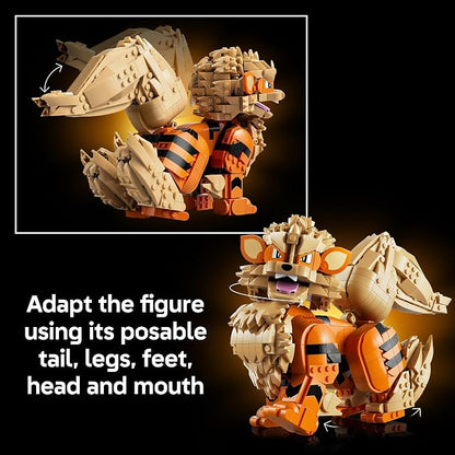 LEGO Pokémon Arcanine 72160 | Collectible Building Set for Adults, Ages 18+, Posable Pokémon Model Kit for Display, Bedroom, Desk or Book Shelf Decor