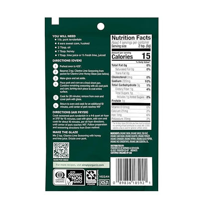 Simply Organic, Seasoning Sheet Pan Cilantro Lime Organic, 0.74 Ounce