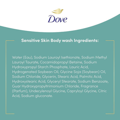 Dove Body Wash, Sensitive Skin, 12 oz