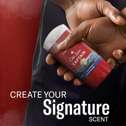 Old Spice Aluminum Free Deodorant for Men, 24/7 Odor Protection & Signature Scent Control, 24/7 Freshness & Lasting Scent, Captain with Bergamot Scent, 3.0 oz (Pack of 2)