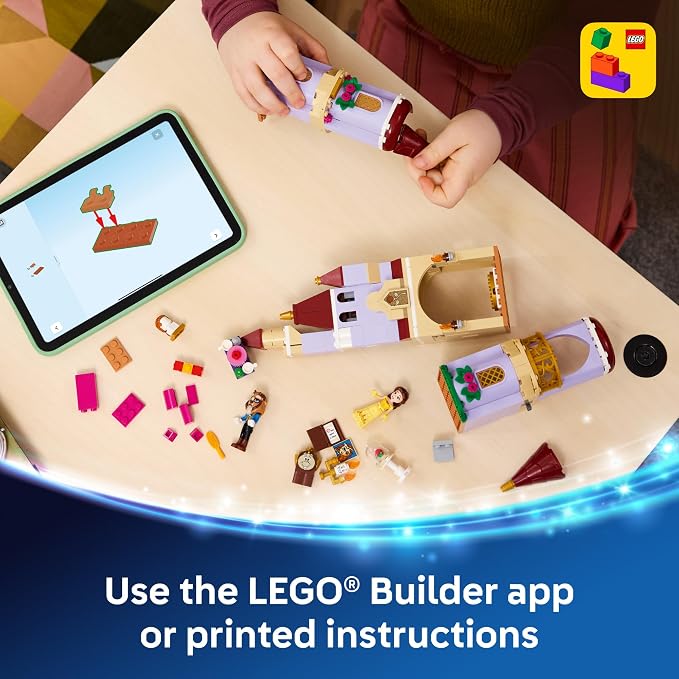 LEGO Disney Princess Belle & the Beast's Enchanted Castle 43289 | Building Toys for Girls & Boys, Ages 4+, Castle Toy W/ Movie Characters, Pretend Play, 254 pieces, Gift for Birthdays