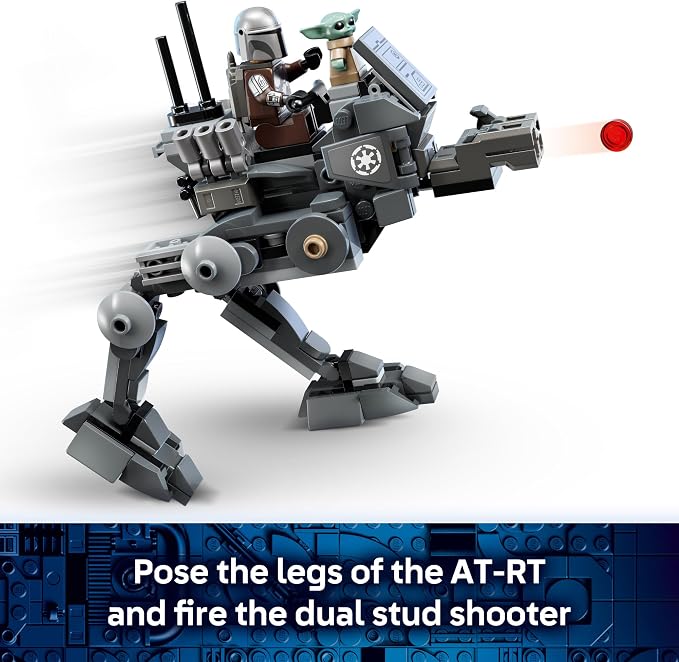 LEGO Star Wars AT-RT Attack - Building Toy for Boys & Girls, Ages 7+ - with The Mandalorian & Grogu Minifigures - Playset for Kids - Gift for Birthdays - 75444