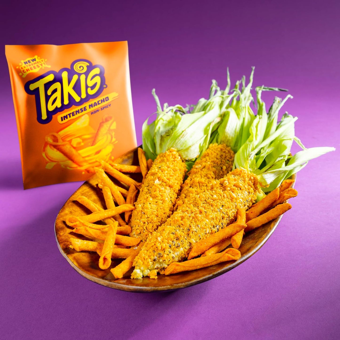 Takis Intense Nacho Rolled Tortilla Chips Multipack, 40 Count | Non-Spicy Cheesy Flavor, 1oz Individual Bags for Snacking and Lunchboxes