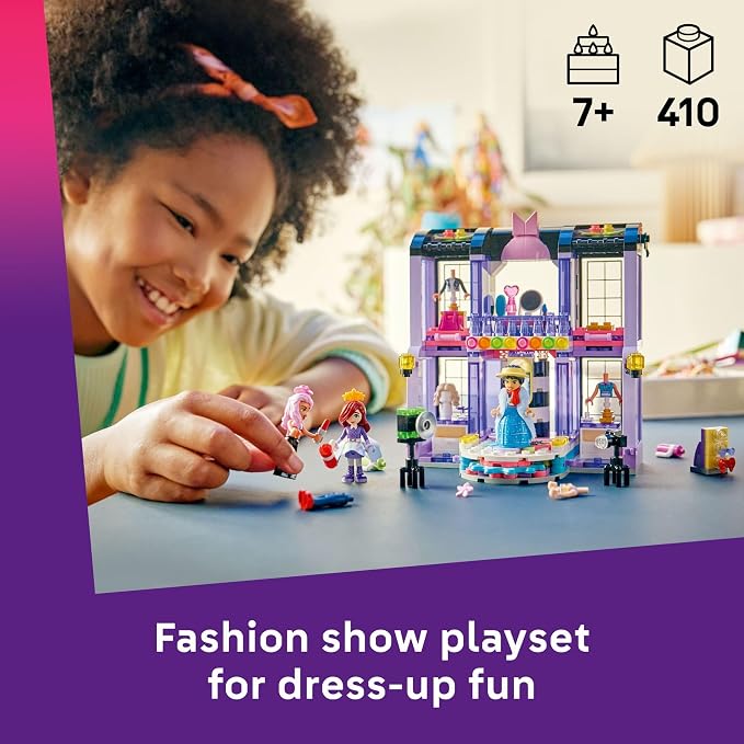LEGO Friends Heartlake City Fashion Show Building Toy for Girls & Boys - Pretend Play Set for Kids, Ages 7+ - W/Paisley, Liann & Nova Minidolls & Accessories - Gift Idea for Birthdays - 42685
