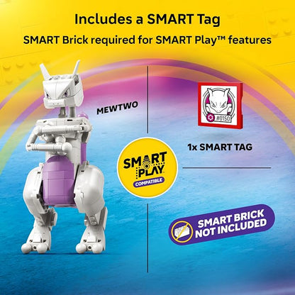 LEGO Pokémon SMART Play: Mewtwo's Lab Break 72163 | Compatible Set, Building Toys, Boys & Girls, Ages 10+, Interactive Pokémon Toys, 1 SMART Tag, 605 pieces, Gift Idea