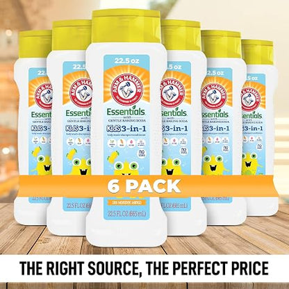 ARM & HAMMER Kids 3-in-1 Shampoo, Body Wash & Conditioner, Pack of 6