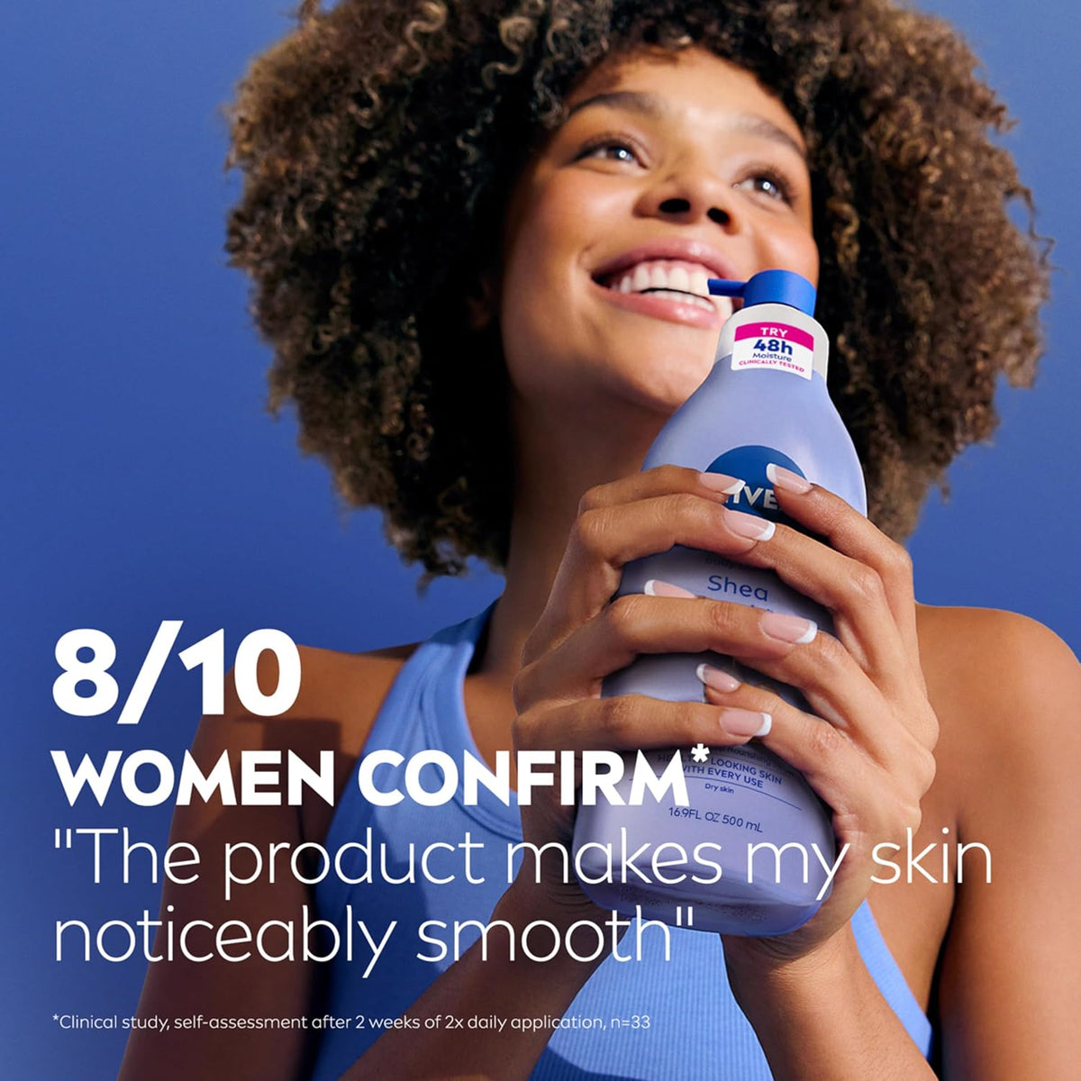 NIVEA Shea Nourish Body Lotion for Dry Skin with Hyaluronic Acid, Shea Butter and Deep Nourishing Serum, 48-Hour Body Moisturizer, 16.9 Fl Oz Pump Bottle (Pack of 2)
