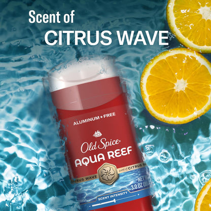 Old Spice Aluminum Free Deodorant for Men, 24/7 Odor Protection, 24/7 Freshness & Lasting Scent, Aqua Reef with Cypress Scent, 3.0 oz (Pack of 2)