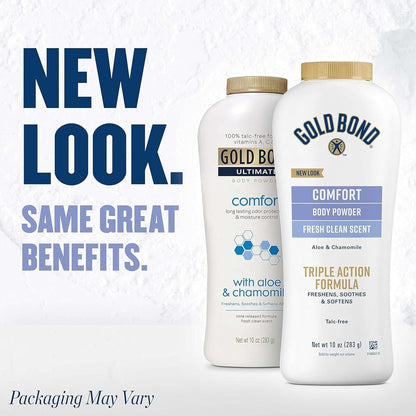 Gold Bond Ultimate Comfort with Aloe Body Powder - 100% Talc-free, 10 Oz by Chattem