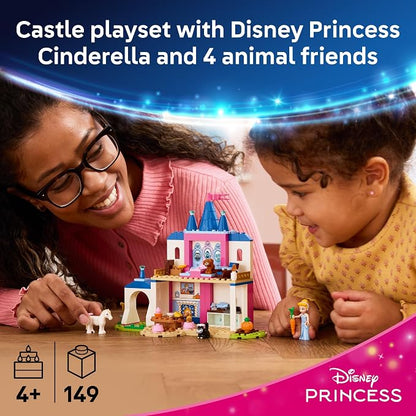 LEGO Disney Princess Cinderella Animal Friends Castle 43283 | Building Toys for Girls & Boys, Ages 4+, Castle Toy W/ Cinderella Figure, Pretend Play, 149 pieces, Gift for Birthdays