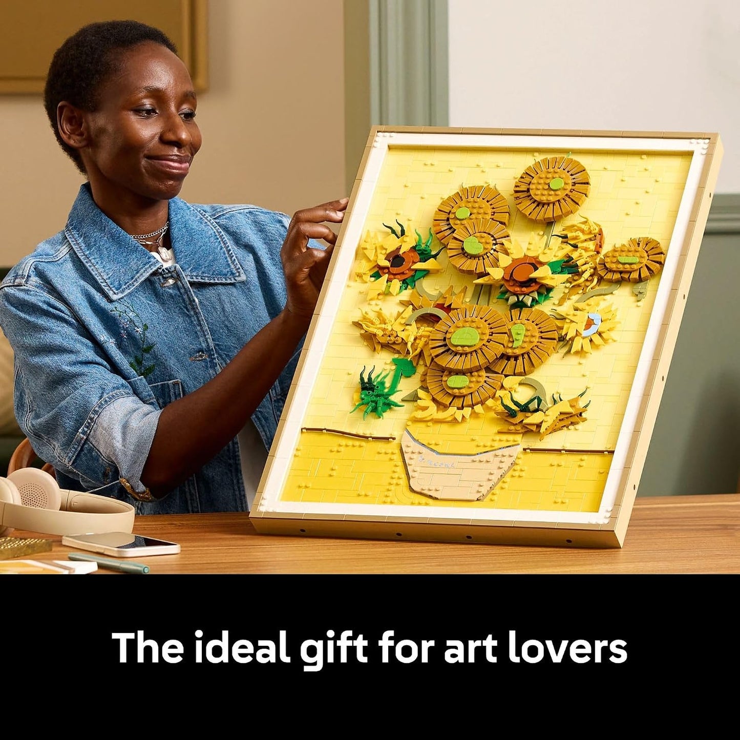 LEGO Art Vincent Van Gogh – Sunflowers Building Set for Adults - Home Decor Idea - Brick Built Painting - Gift for Birthdays - 31215
