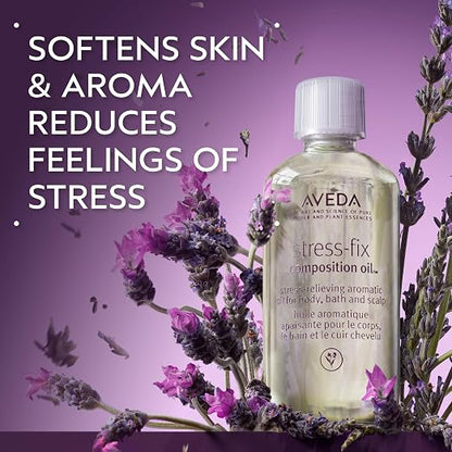 AVEDA Stress-Fix Composition Oil | Bath, Body & Scalp Oil | Shown to Reduce Feelings of Stress | with Aroma of Lavender, Lavandin, Clary Sage, 1.7 Fl Oz