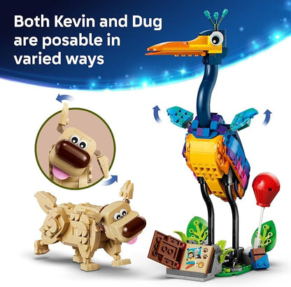 LEGO Disney and Pixar Kevin & Dug Building Toy - 'Up' Movie Set for Girls & Boys, Ages 9+ - Disney Gift for Kids & Fans - Kids Bedroom or Desk Decor - 43290
