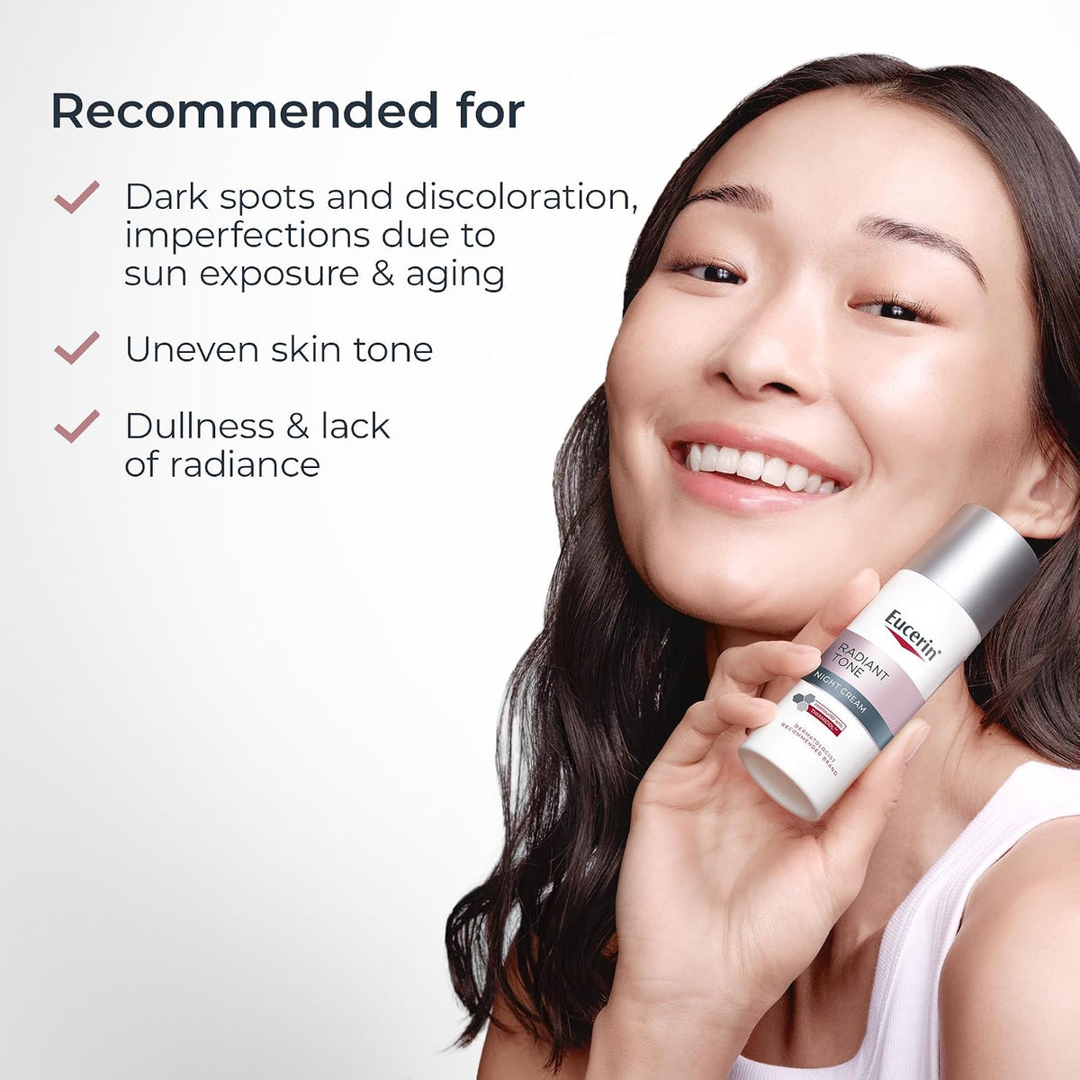 Eucerin Radiant Tone Night Cream Dark Spot Corrector with Thiamidol, 1.7 OZ