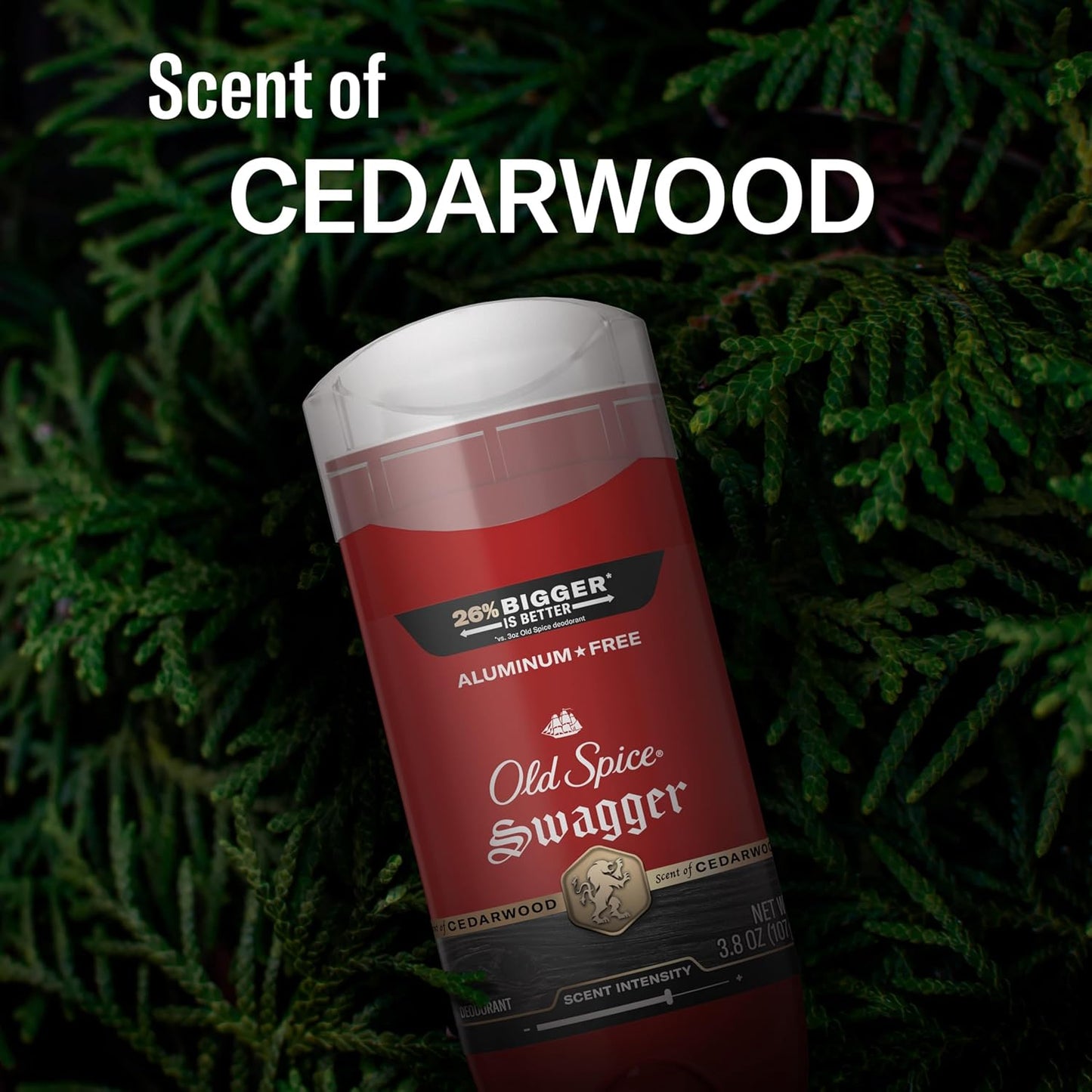 Old Spice Aluminum Free Deodorant for Men, 24/7 Protection to Eliminate Odors, 24/7 Freshness & Lasting Scent, Swagger with Lime & Cedarwood Scent, 3.8 oz (Pack of 3)