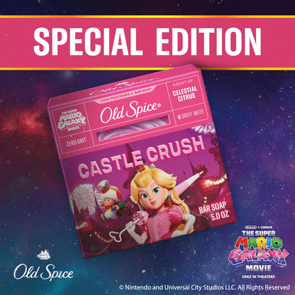Old Spice Bar Soap for Men, x The Super Mario Galaxy Movie, Cold Pressed with Grit, Made with Natural Oils & Plant Based Cleanser, Celestial Citrus with Sweet Citrus & Berries Scent, 5.0 oz