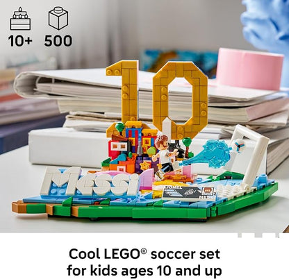 LEGO Editions Lionel Messi – Collector's Set Co-Pack - Building Toy for Kids - Soccer Collectible - Sports Décor for Boys & Girls, Ages 12+ - Gift Idea for Soccer Fans - 66818