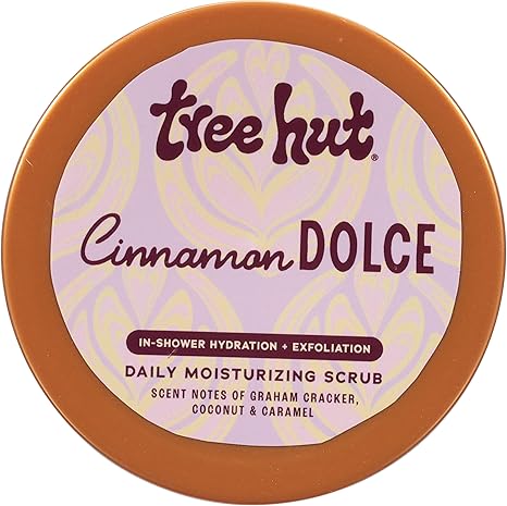 Tree Hut Cinnamon Dolce Daily Moisturizing Scrub, Whipped Foamy Exfoliating Body Scrub, Hydrating & Moisturizing Formula for Soft, Radiant Skin, 15 oz