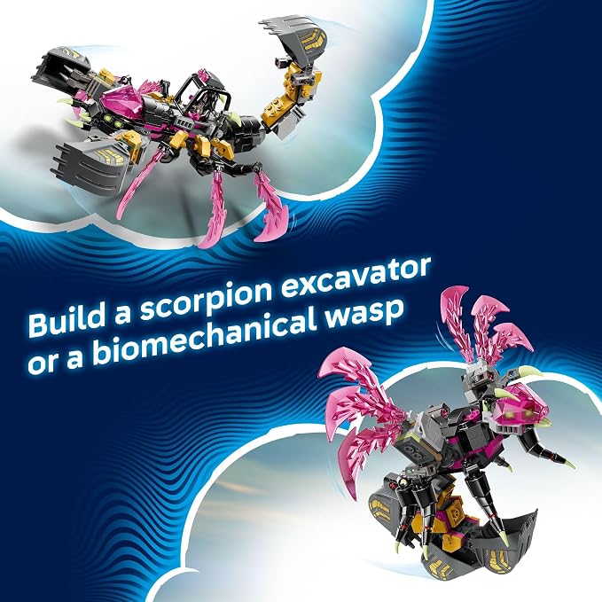 LEGO DREAMZzz Nightmare Scorpion Digger Building Toy for Boys & Girls - Pretend Play Set for Kids, Ages 7+ - with 2 Build Options, 3 Minifigures & Treasure Creature - Gift Idea for Birthdays - 71513