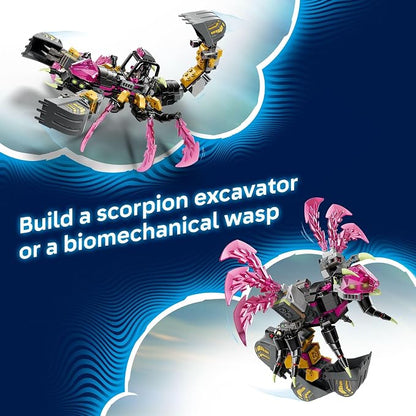 LEGO DREAMZzz Nightmare Scorpion Digger Building Toy for Boys & Girls - Pretend Play Set for Kids, Ages 7+ - with 2 Build Options, 3 Minifigures & Treasure Creature - Gift Idea for Birthdays - 71513