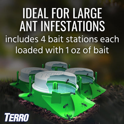TERRO Outdoor Liquid Ant Bait Stations, 12-Pack